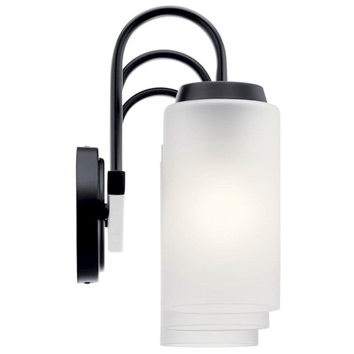 Kichler Kennewick 3 Light Bath Light, Black/Satin Etched