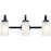 Kichler Kennewick 3 Light Bath Light, Black/Satin Etched