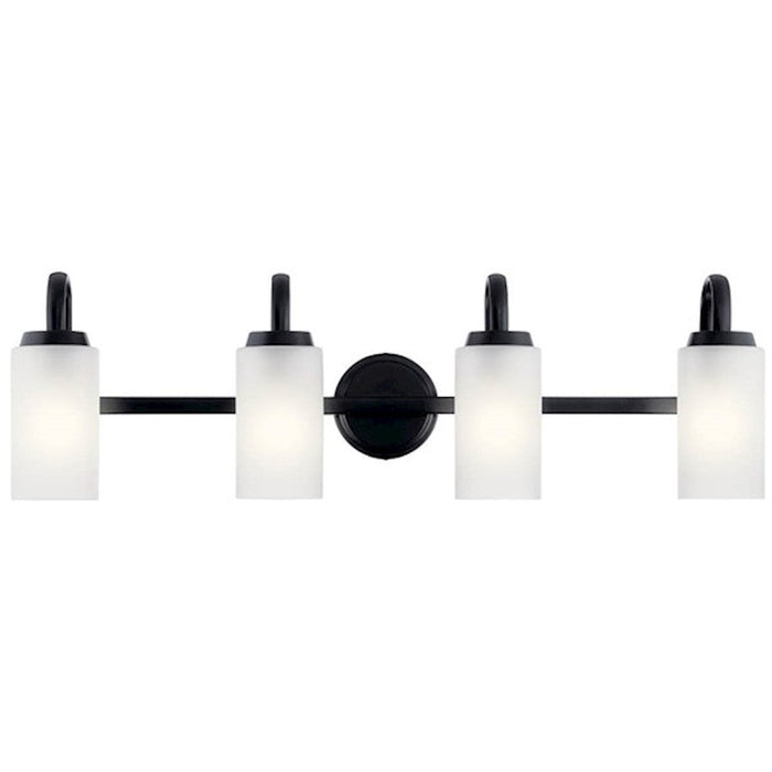 Kichler Kennewick 4 Light Bath Light, Black/Satin Etched