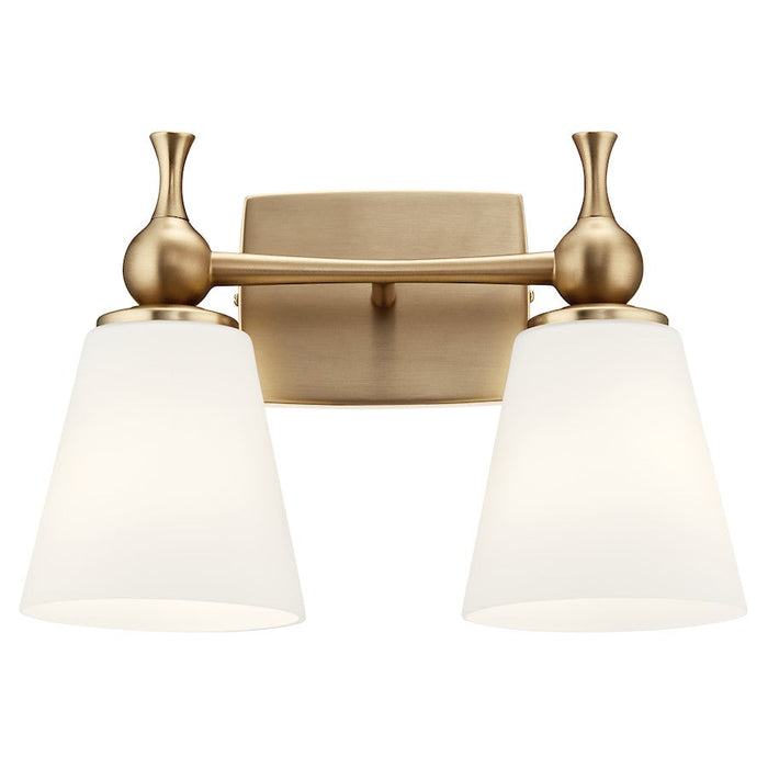 Kichler Cosabella 2 Light Bath Light, Champagne Bronze/Etched White