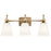 Kichler Cosabella 3 Light Bath Light, Champagne Bronze/Etched White