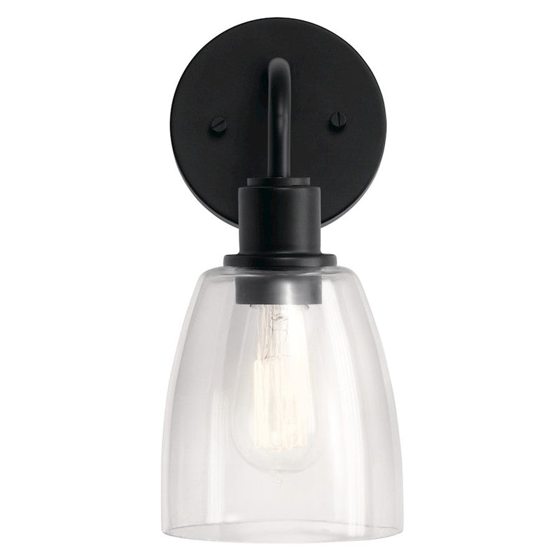 Kichler Meller 1 Light Wall Sconce, Black - 55100BK