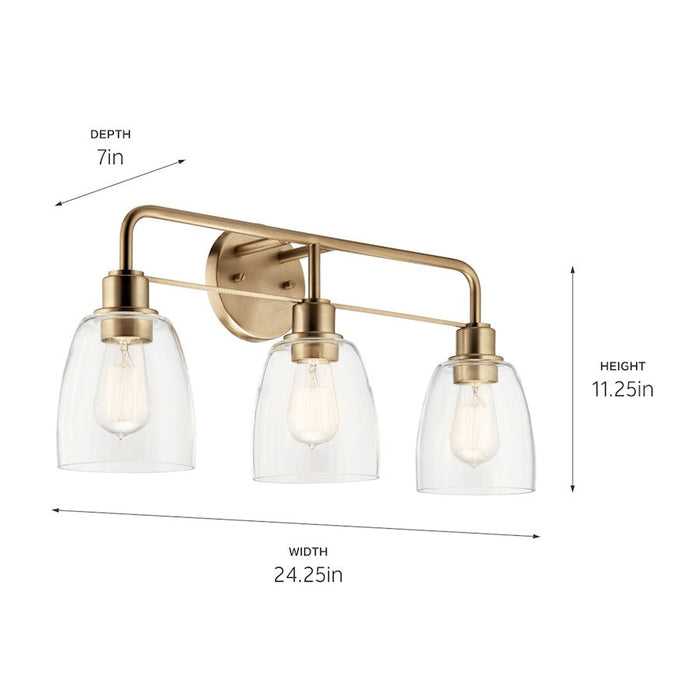 Kichler Meller 3 Light Bath Light