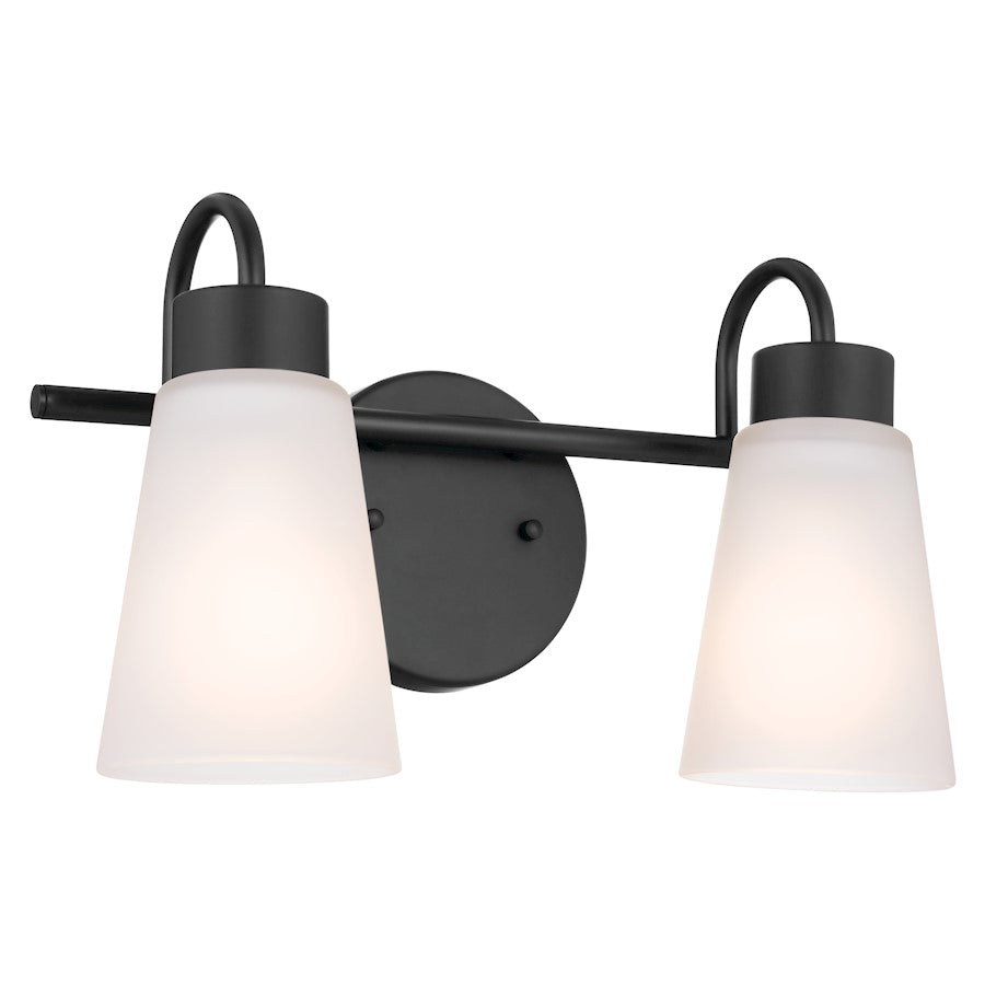 Kichler Erma 2 Light Bath Light, Black - 55125BK