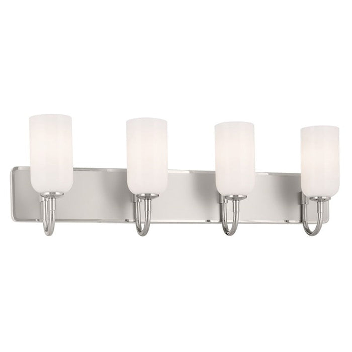 Kichler Solia 32" 4 Light Vanity, Nickel/Stain Nickel/Opal - 55164PN