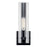 Kichler Jemsa 14" 1 Light Wall Sconce, Black/Clear Fluted Glass