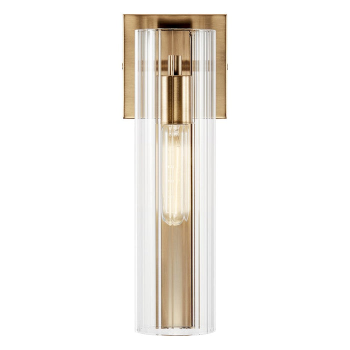 Kichler Jemsa 14" 1 Light Wall Sconce, Bronze/Clear Fluted