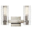 Kichler Jemsa 13.75" 2 Light Vanity, Brushed Nickel/Clear Fluted