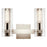 Kichler Jemsa 13.75" 2 Light Vanity, Polished Nickel/Clear Fluted