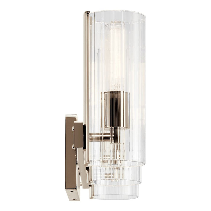 Kichler Jemsa 22.75" 3 Light Vanity, Polished Nickel/Clear Fluted