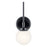 Kichler Benno 13.75" 1 Light Wall Sconce, Black/Opal Glass