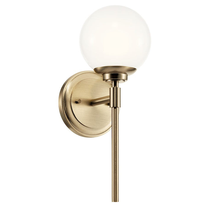 Kichler Benno 13.75" 1 Light Wall Sconce, Bronze/Opal - 55170CPZ