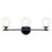 Kichler Benno 24.5" 3 Light Vanity, Black/Opal Glass