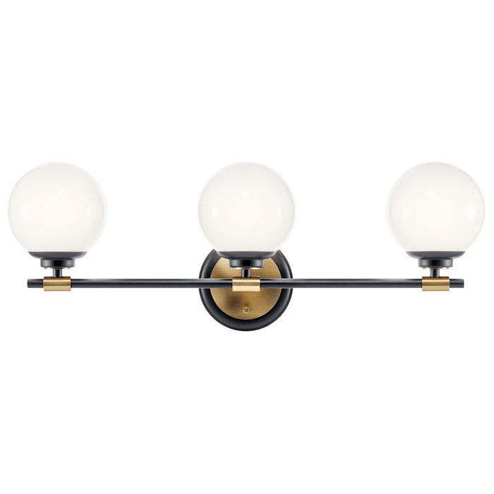 Kichler Benno 24.5" 3 Light Vanity, Black/Bronze/Opal