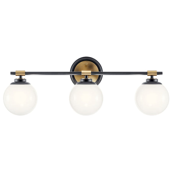 Kichler Benno 24.5" 3 Light Vanity, Black/Bronze/Opal