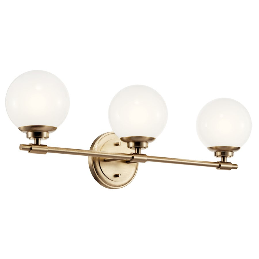 Kichler Benno 24.5" 3 Light Vanity, Champagne Bronze/Opal Glass - 55172CPZ