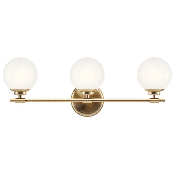 Kichler Benno 24.5" 3 Light Vanity, Champagne Bronze/Opal Glass