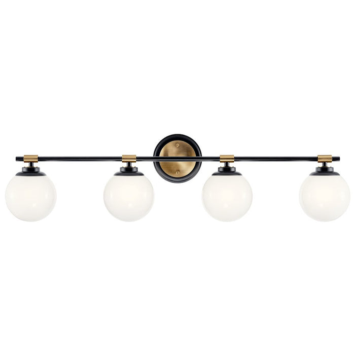 Kichler Benno 34" 4 Light Vanity, Black/Bronze/Opal