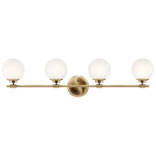 Kichler Benno 34" 4 Light Vanity, Champagne Bronze/Opal Glass