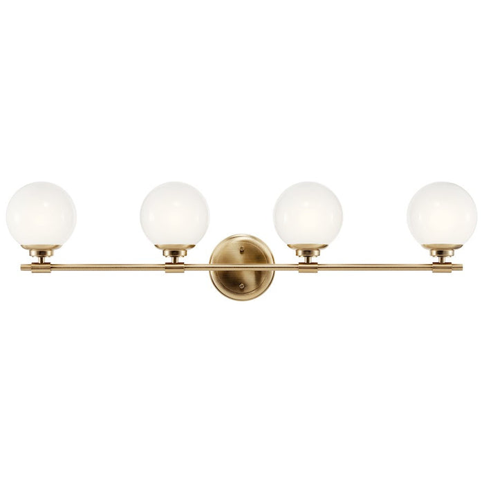 Kichler Benno 34" 4 Light Vanity, Champagne Bronze/Opal Glass