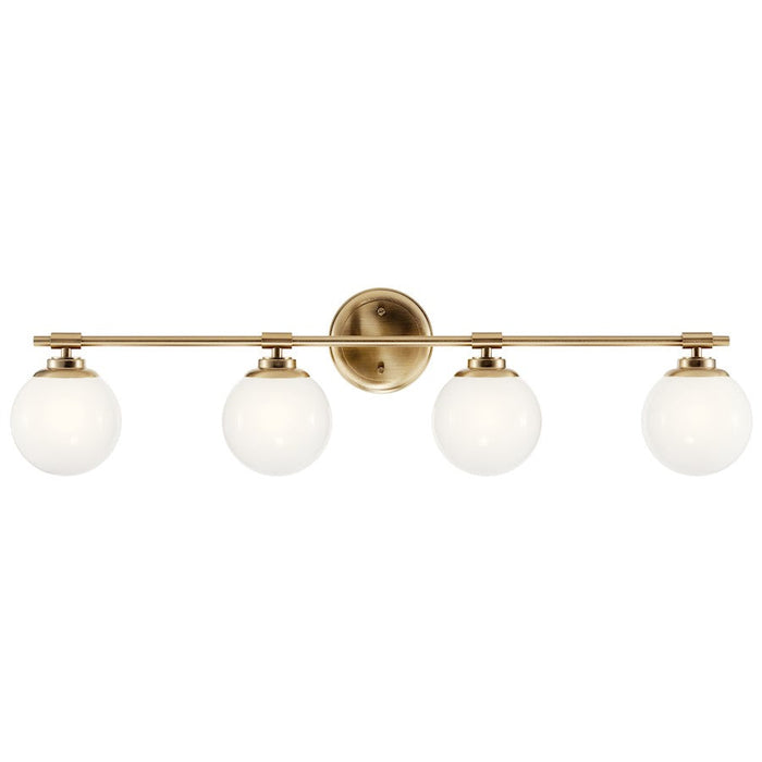 Kichler Benno 34" 4 Light Vanity, Champagne Bronze/Opal Glass