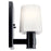 Kichler Adani 8.5" 1 Light Vanity, Black/Opal Glass