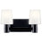 Kichler Adani 14.5" 2 Light Vanity, Black/Opal Glass