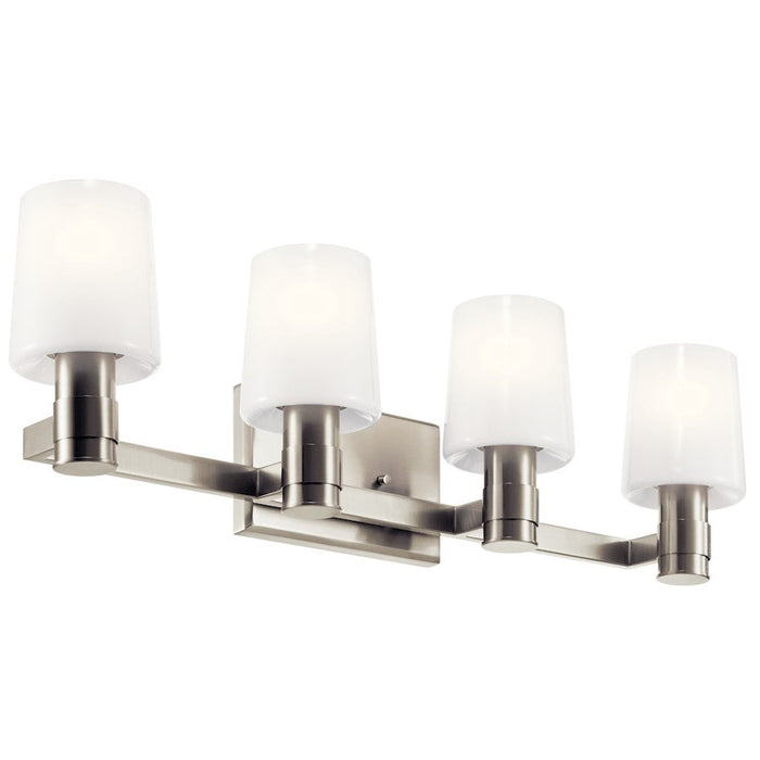 Kichler Adani 30" 4 Light Vanity, Brushed Nickel/Opal Glass - 55177NI