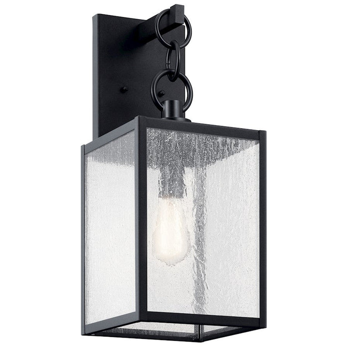 Kichler Lahden 22" 1 Light Outdoor Wall Light, Black/Clear Seeded - 59007BKT