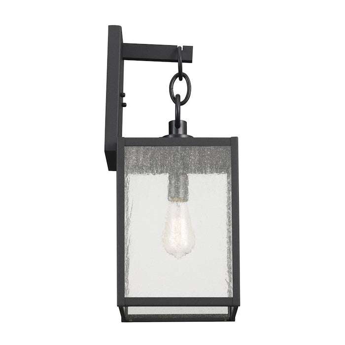 Kichler Lahden Outdoor Wall Light, Black/Clear Seeded