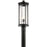 Kichler Barras 23.25" 1 Light Post Light, Ribbed Glass, Black - 59025BK