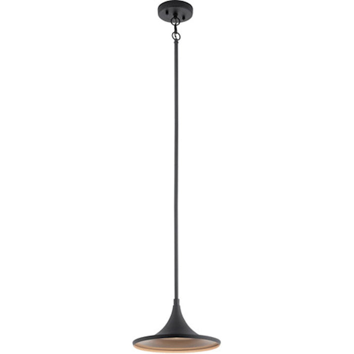 Kichler Elias LED 3000K, 11" Outdoor Pendant, Textured Black - 59030BKTLED