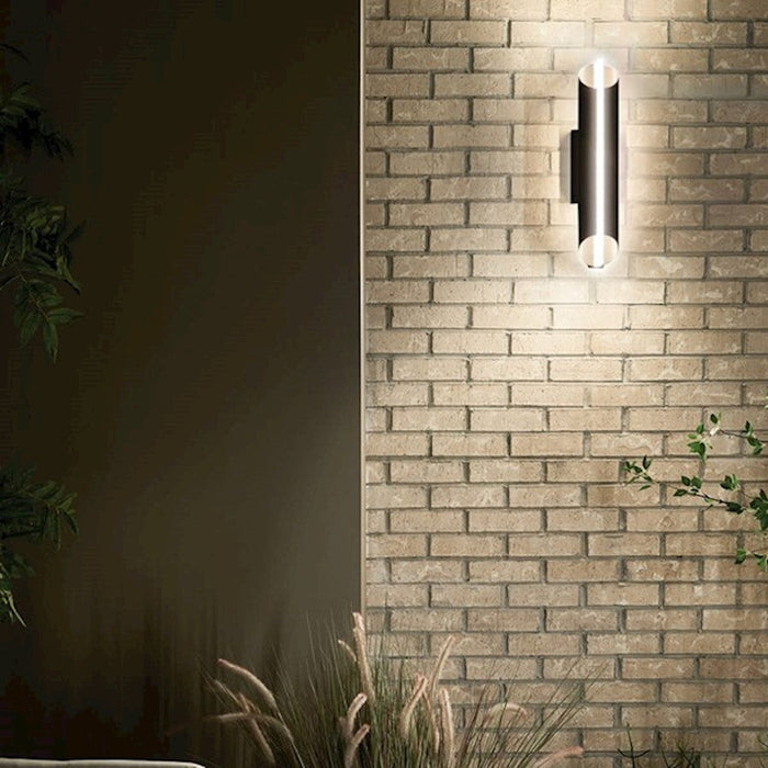 Kichler Astalis 1 Light LED Outdoor Wall Sconce, Black/Frosted