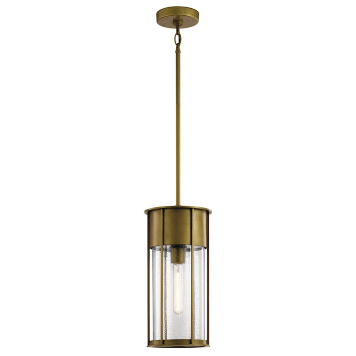 Kichler Camillo Outdoor 1 Light Pendant, Natural Brass - 59082NBR