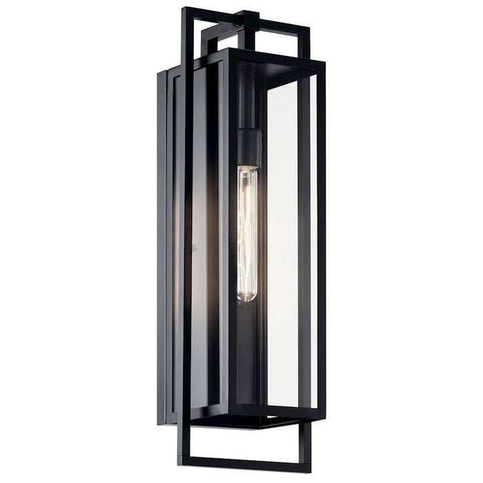 Kichler Goson 24" 1 Light Wall Light, Black/Clear