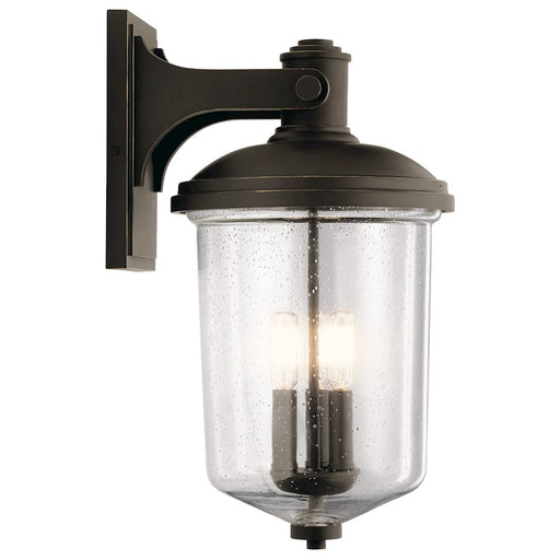 Kichler Harmont Outdoor 3 Light Wall Sconce, Olde Bronze
