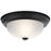 Kichler 2 Light 11" Flush Mount, Black - 8111BK