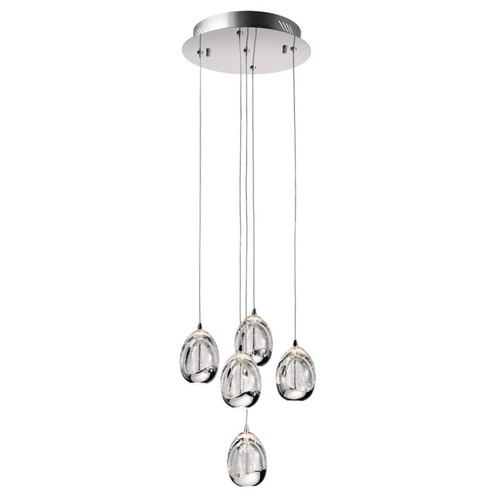 Kichler Lavinia Cluster 5 Light Pendant, LED, Chrome - 83380