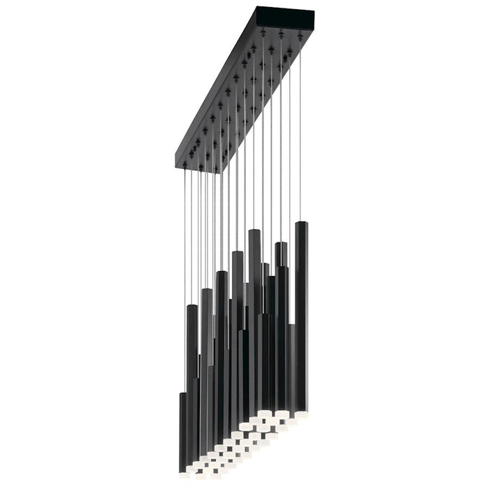 Kichler Soho Linear 11 Light Chandelier, LED, Black