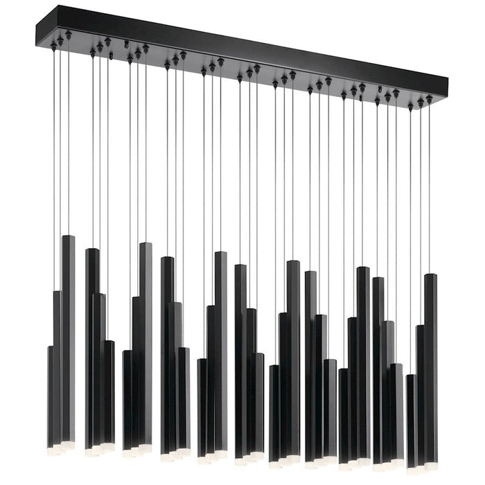 Kichler Soho Linear 11 Light Chandelier, LED, Black