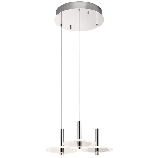 Kichler Korfu Cluster 3 Light Pendant, LED, Chrome