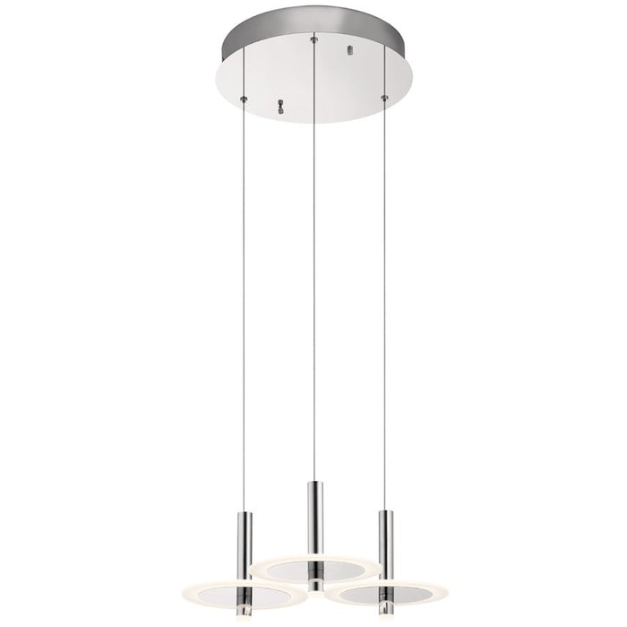 Kichler Korfu Cluster 3 Light Pendant, LED, Chrome