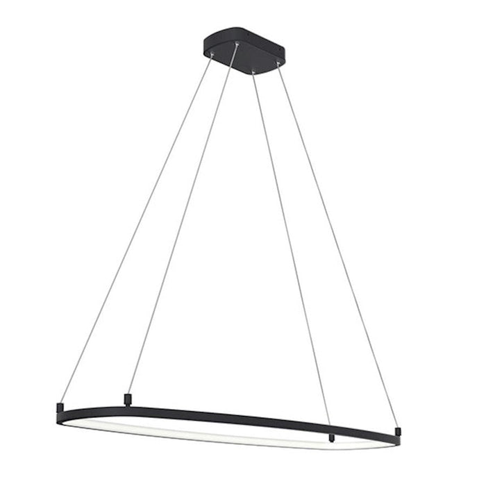 Kichler Koloa 1 Light LED Ring Chandelier, Matte Black - 84312MBK