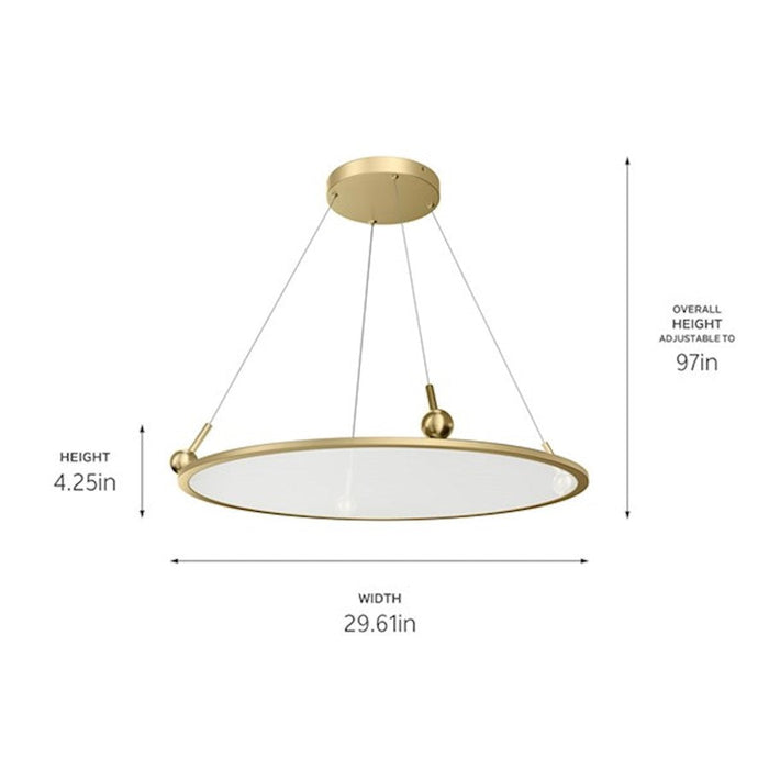 Kichler Jovian 1 Light Edgelit Chandelier