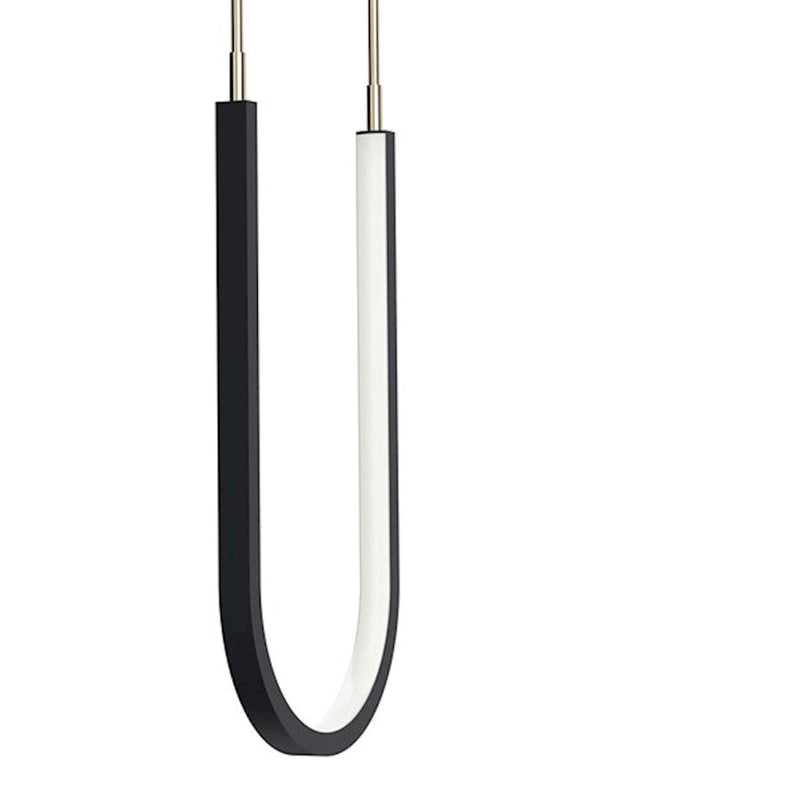 Kichler Wayan 3 Light 30" Linear Chandelier, Matte Black