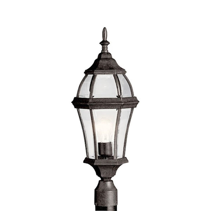 Kichler Townhouse 1 Light Outdoor Post Mount, Tannery Bronze - 9992TZ