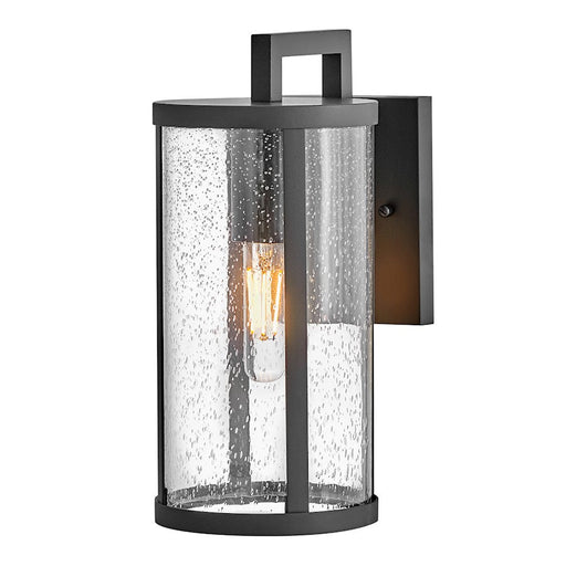 Lark Alfie 1 Light 13" Outdoor Wall Mount Lantern, Black/Clear Seedy - 82050BK