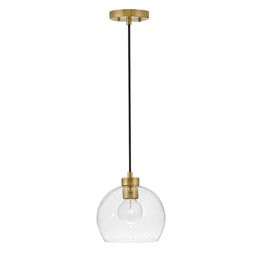 Lark Rumi 1 Light Pendant, Lacquered Brass/Clear Seedy - 83017LCB