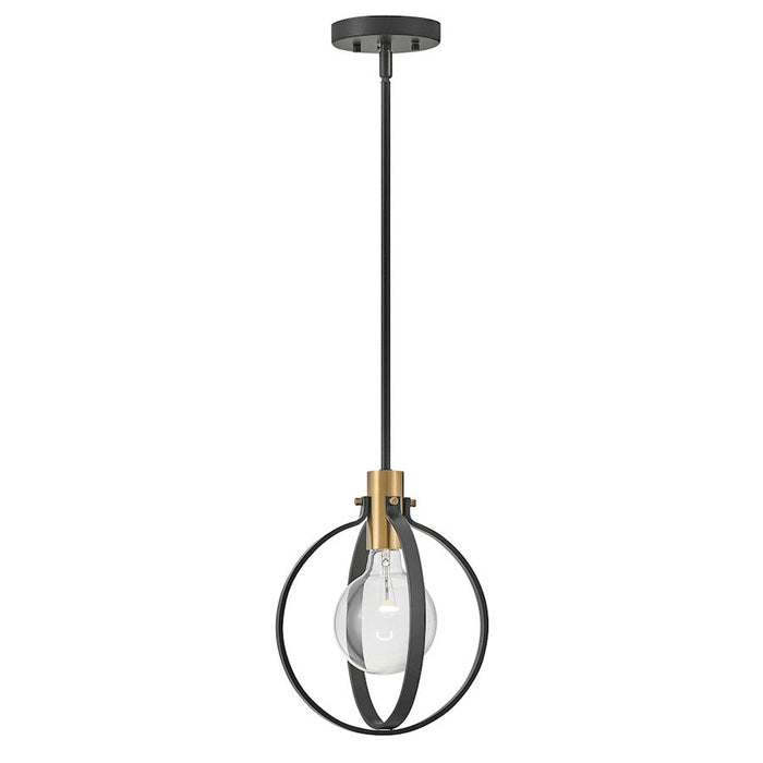 Lark Cirque 1 Light Pendant, Black - 83037BK