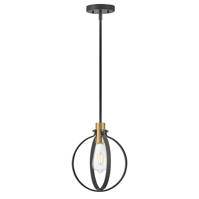 Lark Cirque 1 Light Pendant, Black